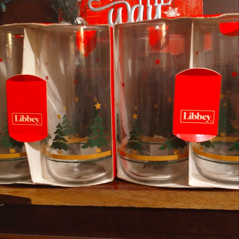 Vintage Libbey Christmas Glasses